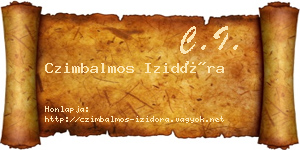Czimbalmos Izidóra névjegykártya